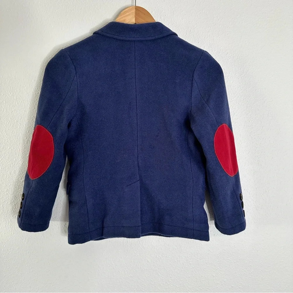 Mini Boden Blue Wool Blend Sport Coat 7-8